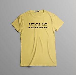 Camisa estampada tipo T- shirt Jesus the truth (cristiana)