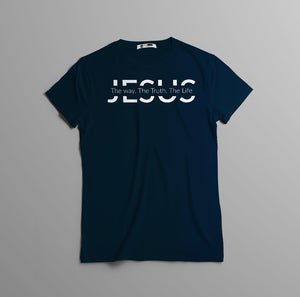 Camisa estampada tipo T- shirt Jesus the truth (cristiana)