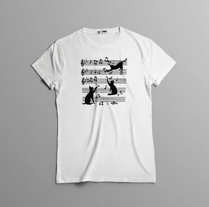 Camisa estampada tipo T- shirt GATO PARTITURA