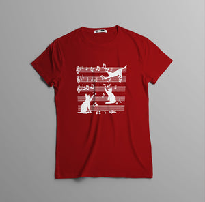 Camisa estampada tipo T- shirt GATO PARTITURA