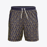 Bermudas / pantalonetas para caballero estampadas Azul con Dorado