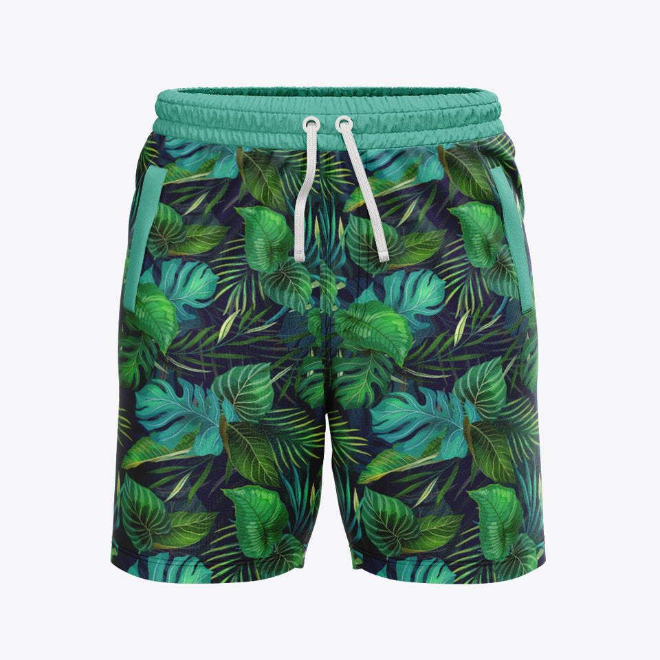 Bermudas / pantalonetas para caballero estampadas Hojas