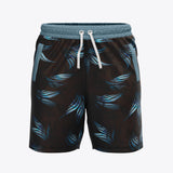 Bermudas / pantalonetas para caballero estampadas Negro Planta Azul