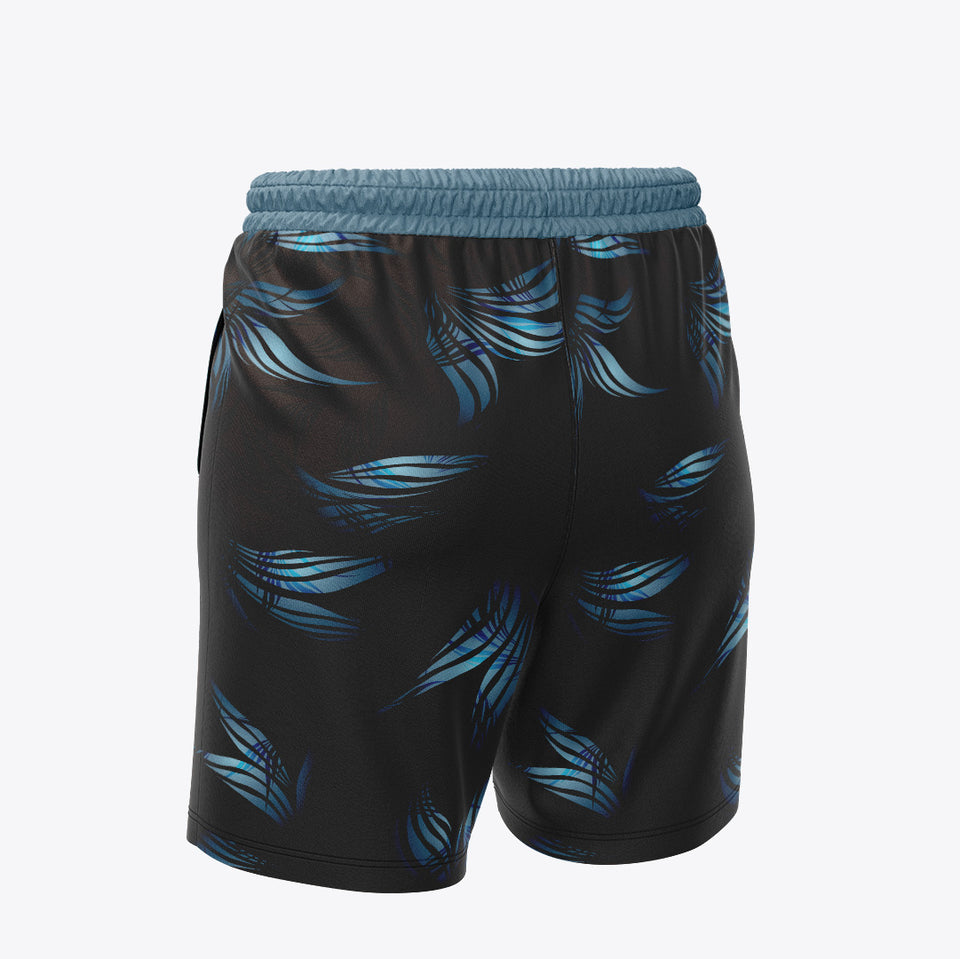 Bermudas / pantalonetas para caballero estampadas Negro Planta Azul