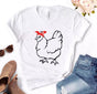 Camisa estampada tipo T-shirt Gallina