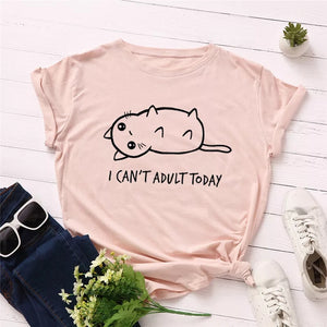 Camiseta estampada T-shirt Gatito Cant adult Today