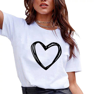 Camiseta estampada T-shirt Corazón Grande