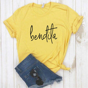 Camisa estampada Cristiana tipo T- shirt Bendita (cristianos)