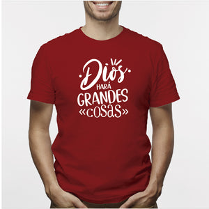 Camiseta estampada hombre T-shirt DIOS HARA COSAS GRANDES