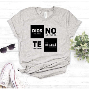Camiseta T-shirt mujer cristiana DIOS TE AMA