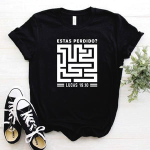 Camisa estampada tipo T- shirt ESTAS PERDIDO LABERINTO