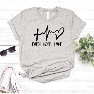 Camiseta estampada T-shirt Pulso corazón FAITH