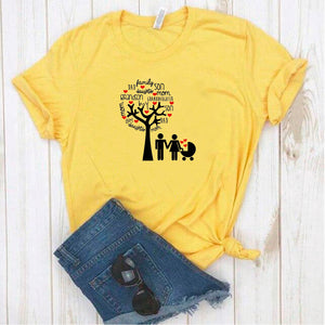 Camisa estampada tipo T- shirt Arbol Familiar