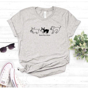 Camisa estampada tipo T- shirt Never Run Alone