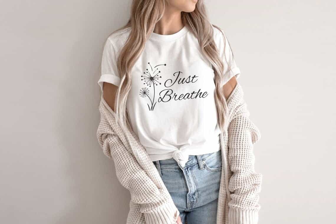 Camiseta 'Diente de León Sereno' - Respira Profundo en Algodón Inspirador