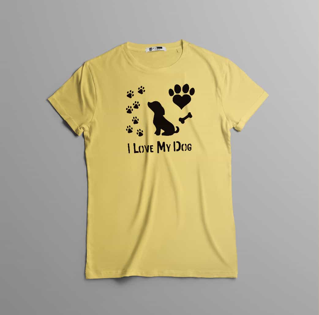Camisa estampada  tipo T-shirt I love My Dog