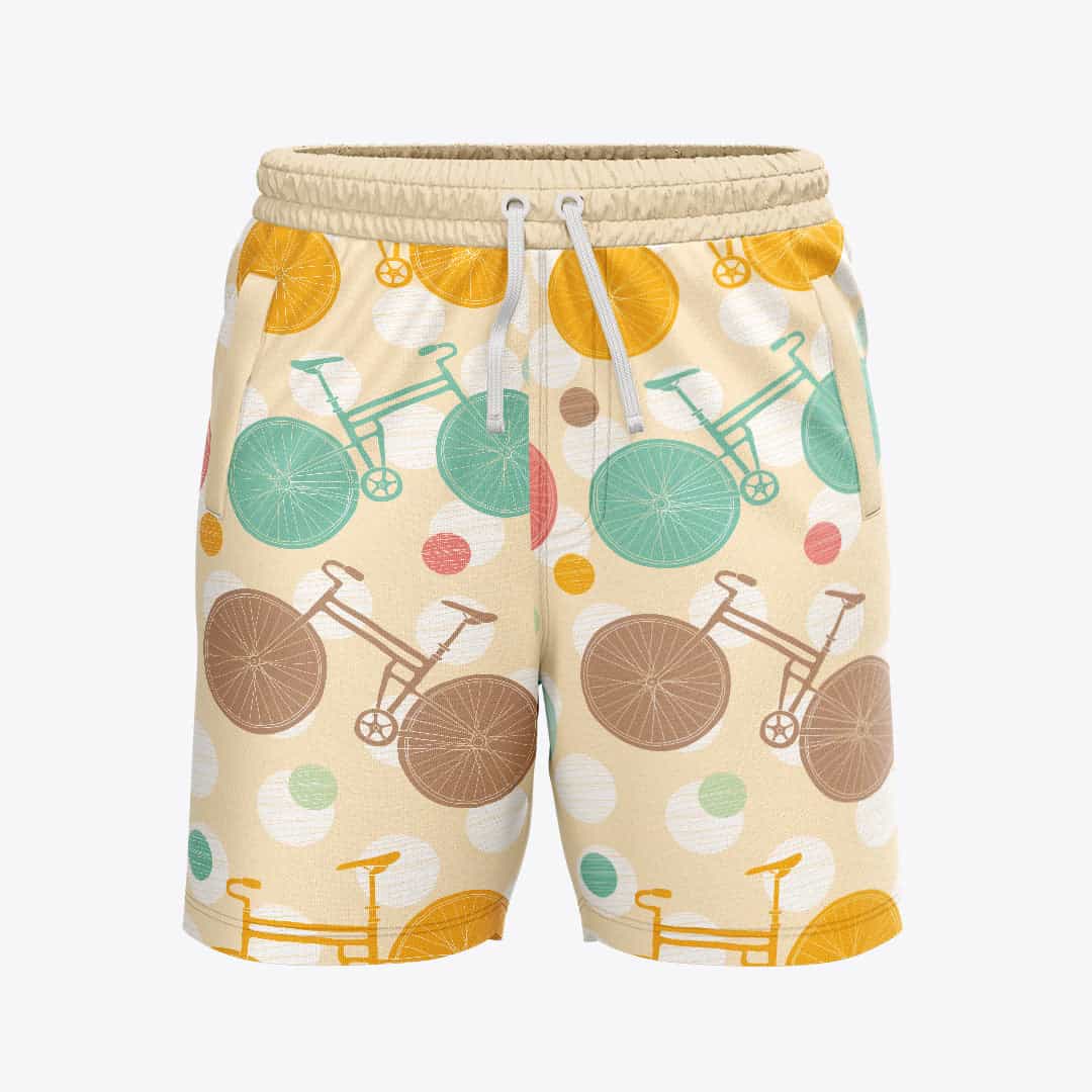 Bermudas / pantalonetas para caballero estampadas Bicicleta gris de colores