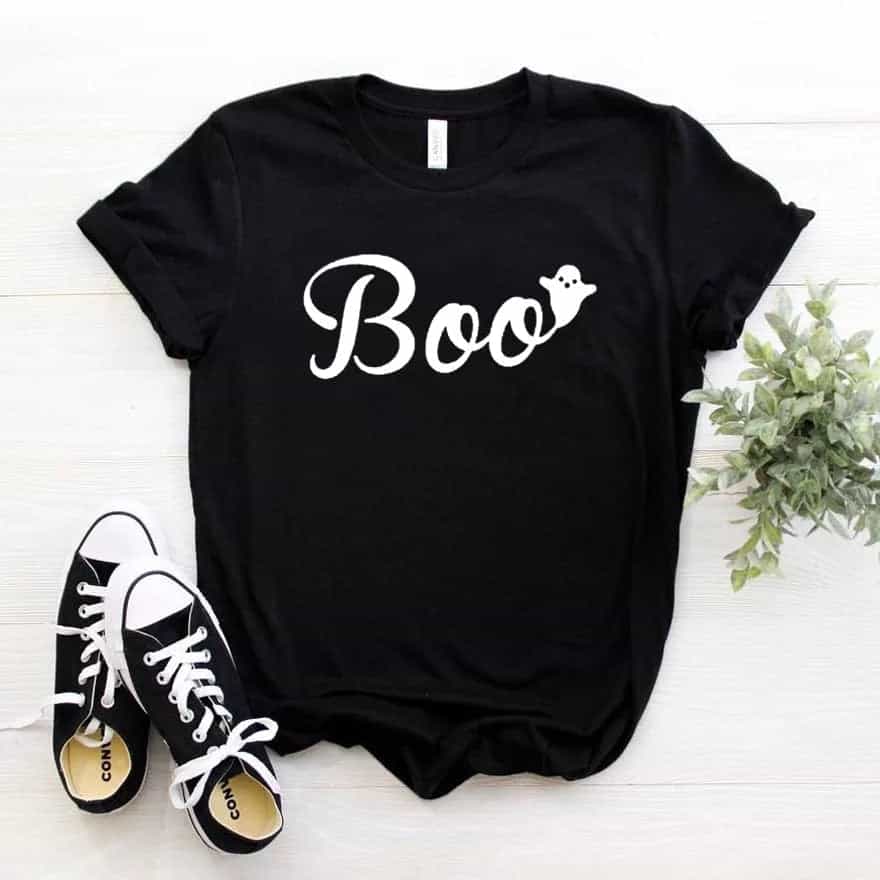 Camisa estampada tipo T-shirt Boo fantasma
