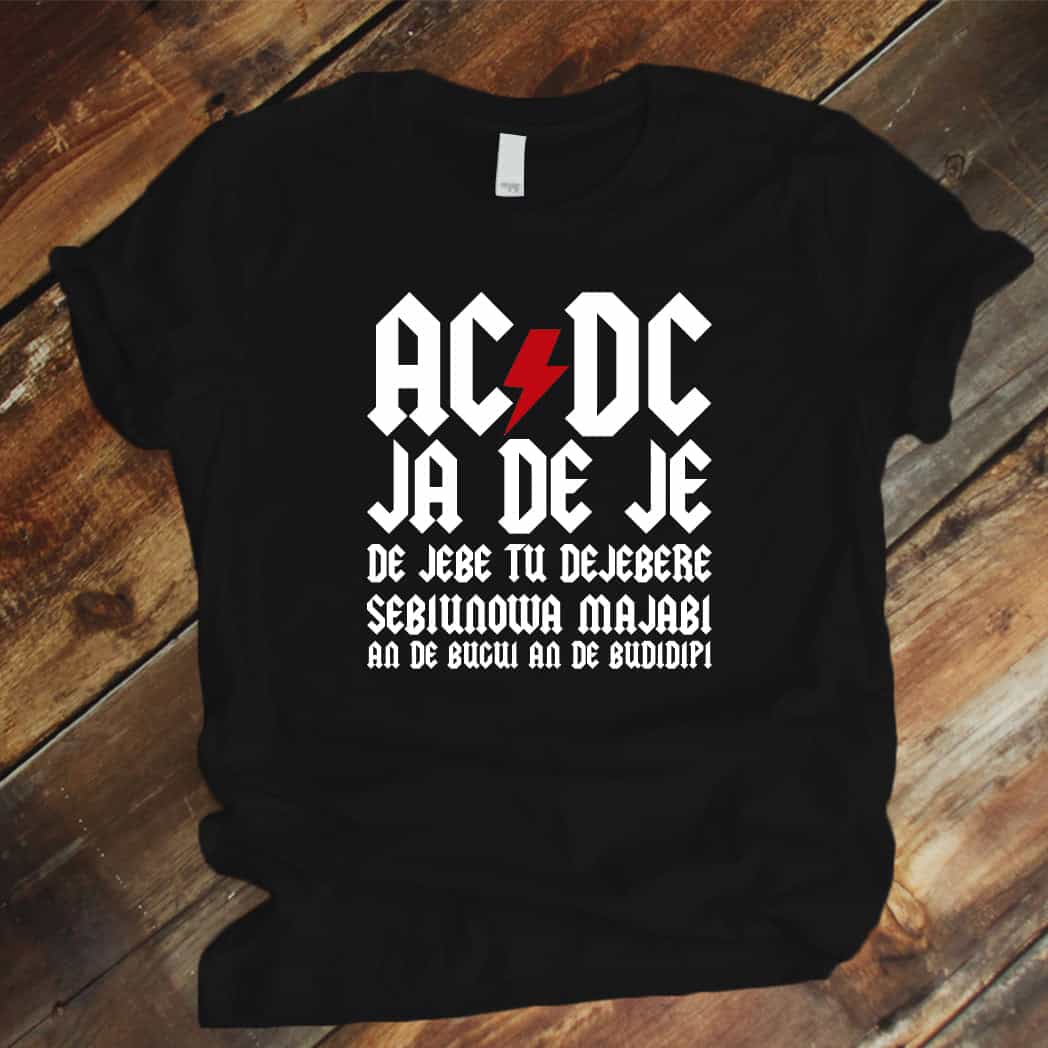 Camiseta Estampada T-shirt  AC DC A DEJE DEJE DE TU