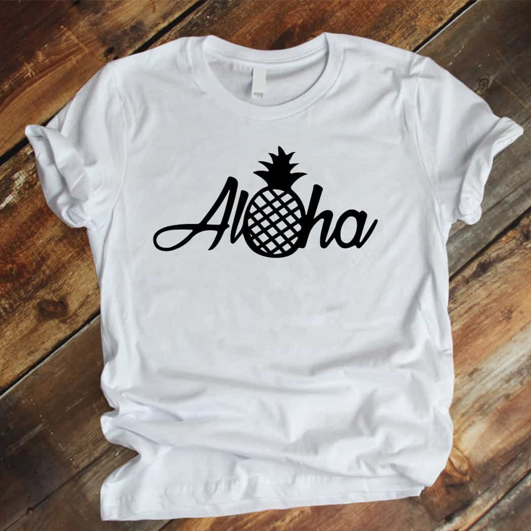 Camisa estampada tipo T-shirt Aloha Piña