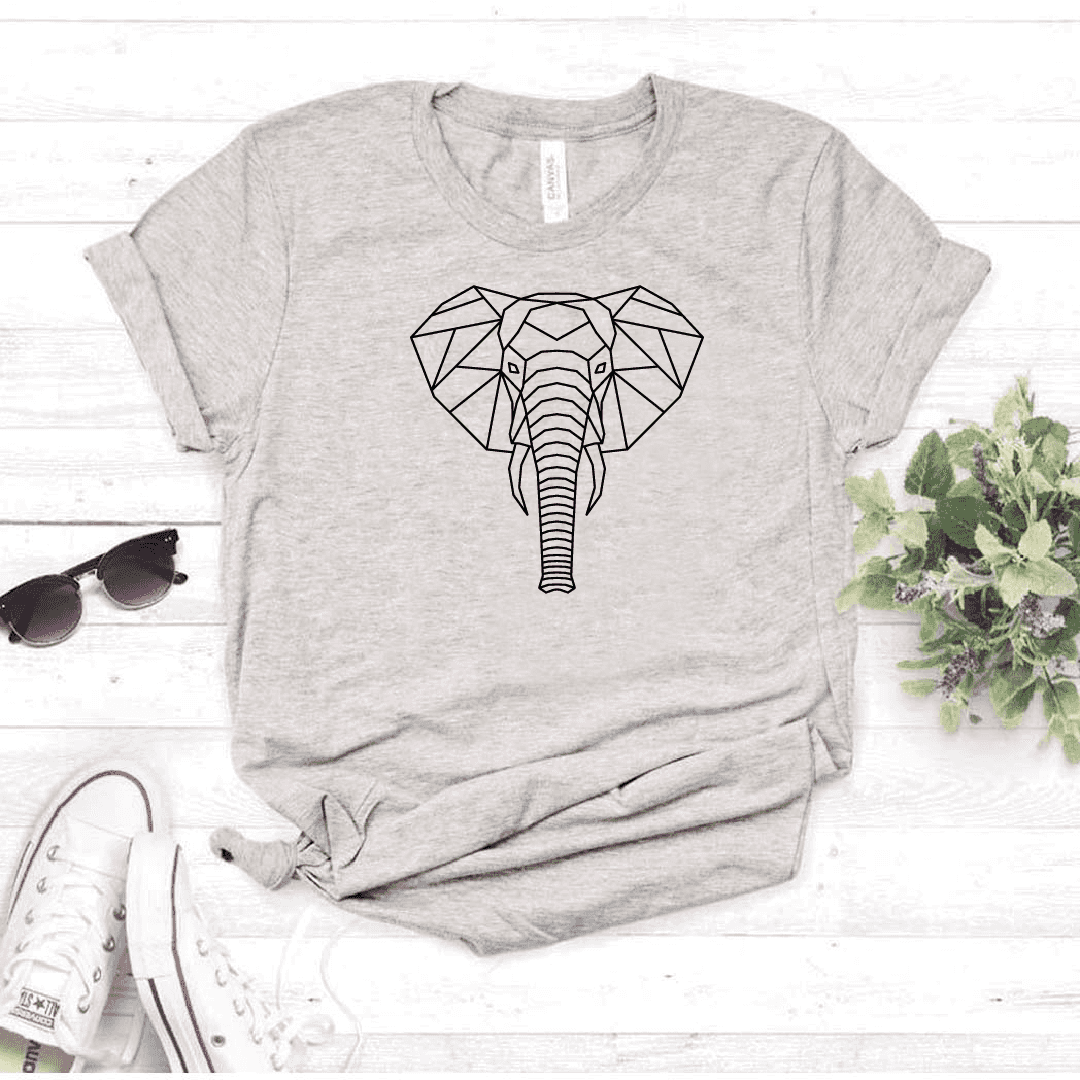 Camisa estampada tipo T- shirt Elefante geometrico 3