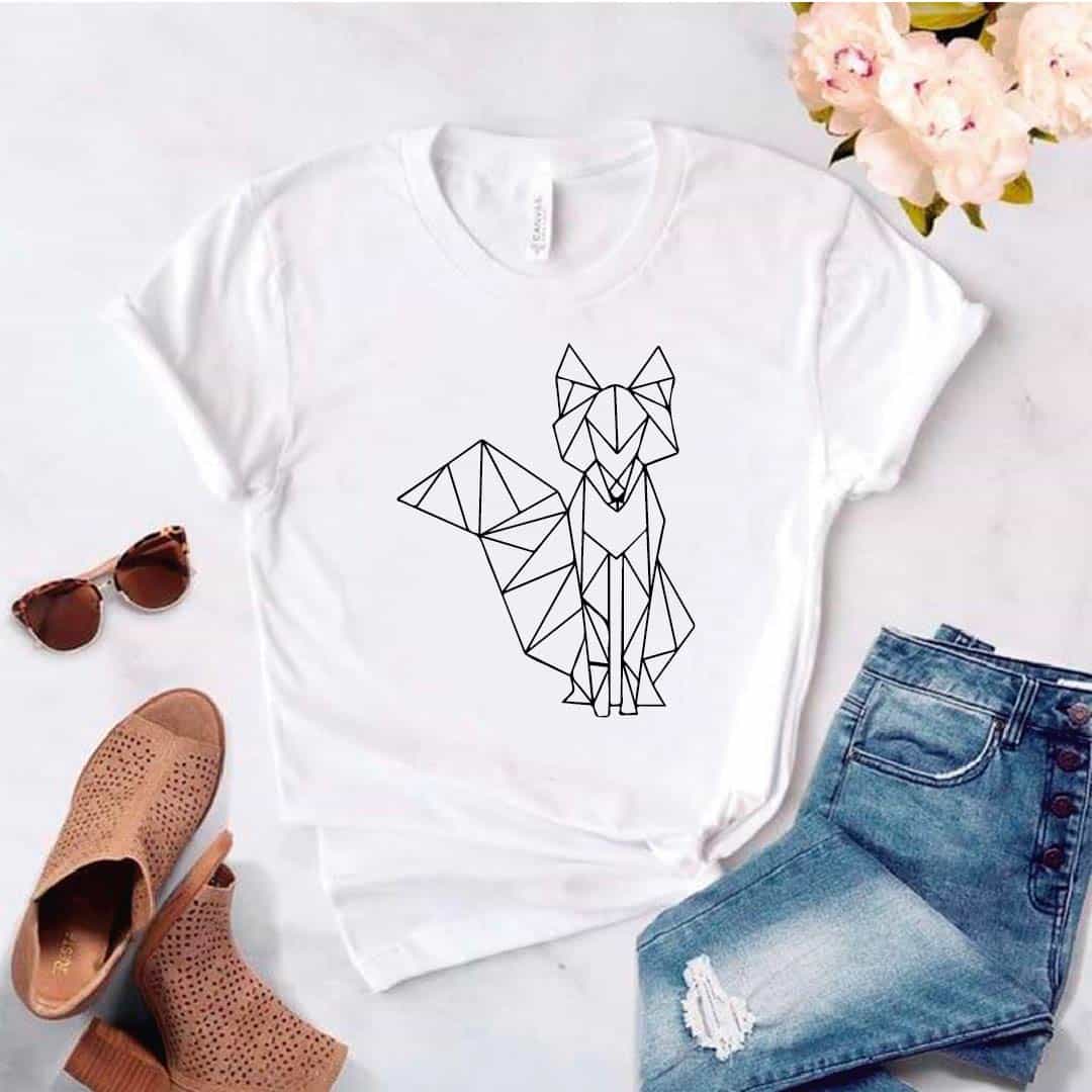 Camisetas estampada tipo T- shirt Zorro Sentado