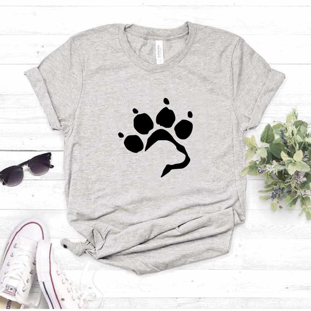 Camisa estampada  tipo T-shirt Huella Perro Grande