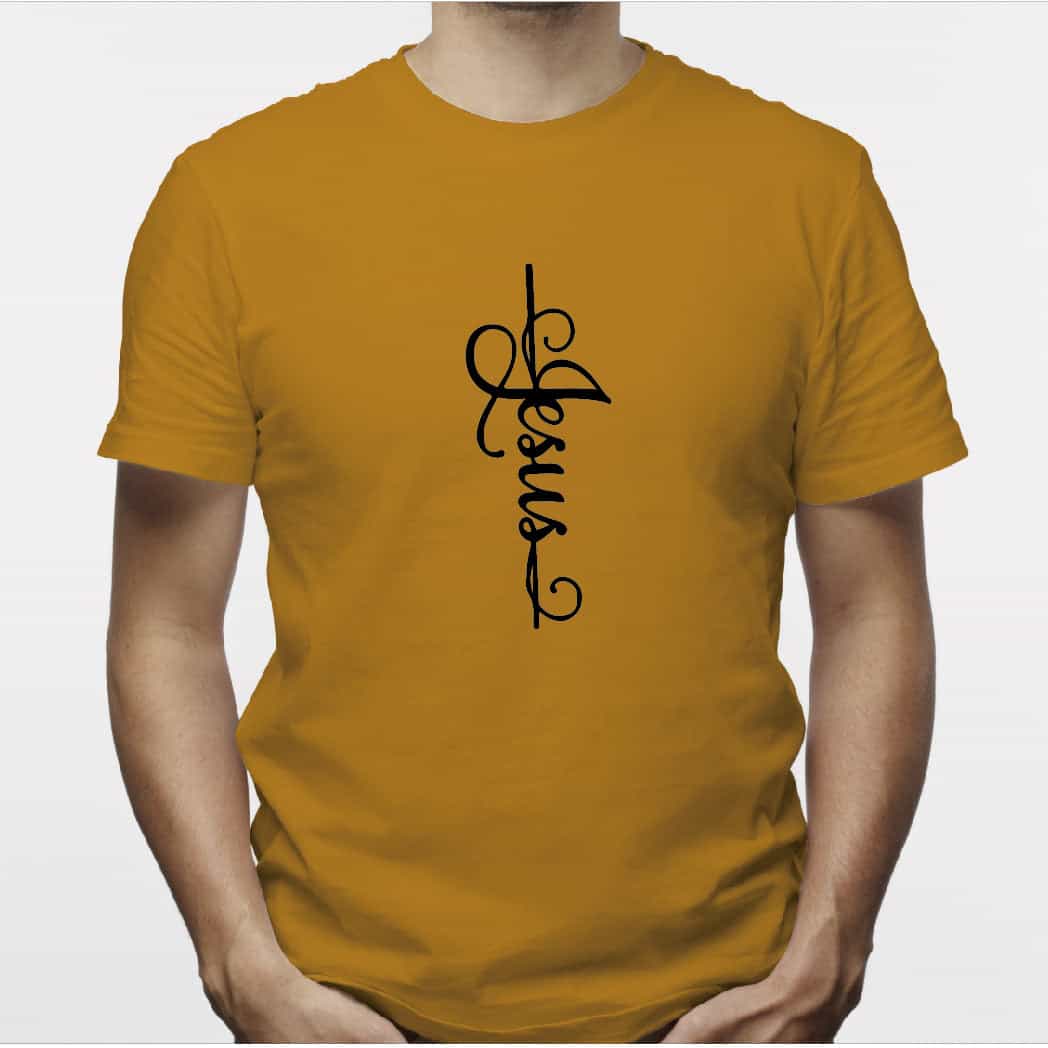 Camiseta estampada hombre T-shirt JESUS VERTICAL NUEVO