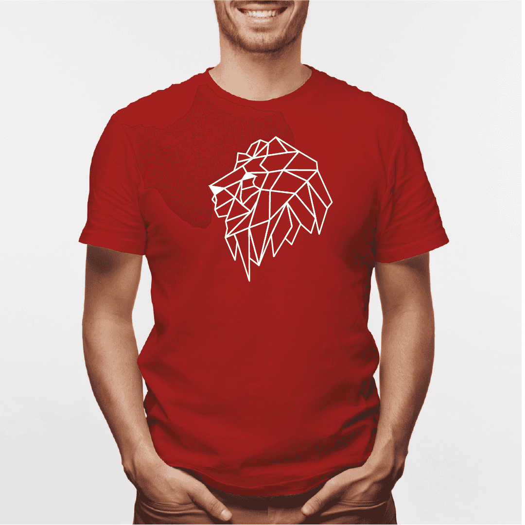 Camisa estampada para hombre  tipo T-shirt Leon Perfil Geometrico