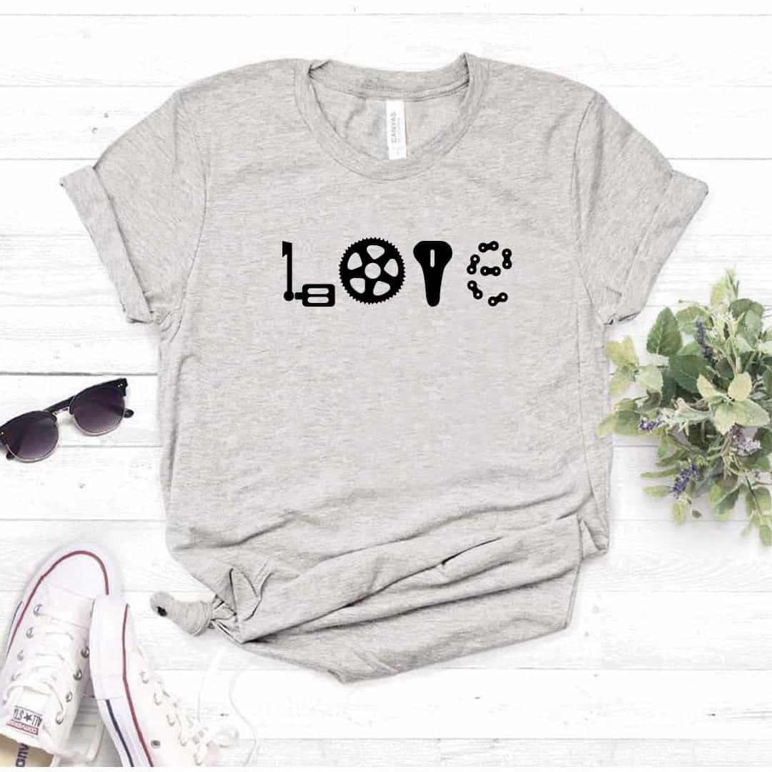 Camisa estampada  tipo T-shirt Love Bicicleta (con piezas de bici)