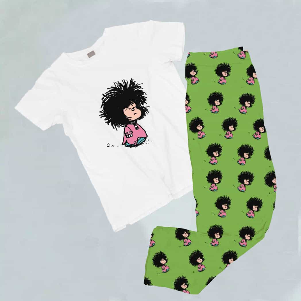 Pijama estampada de pantalón Largo MAFALDA DESPERTANDO