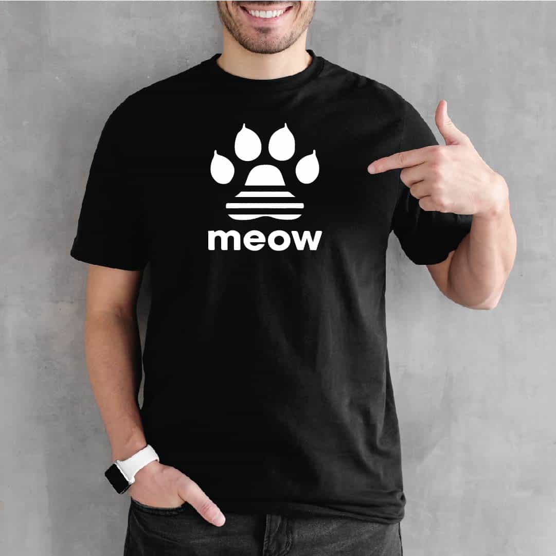 Camisa estampada tipo T- shirt MEOW PATA ADIDAS (HOMBRE)