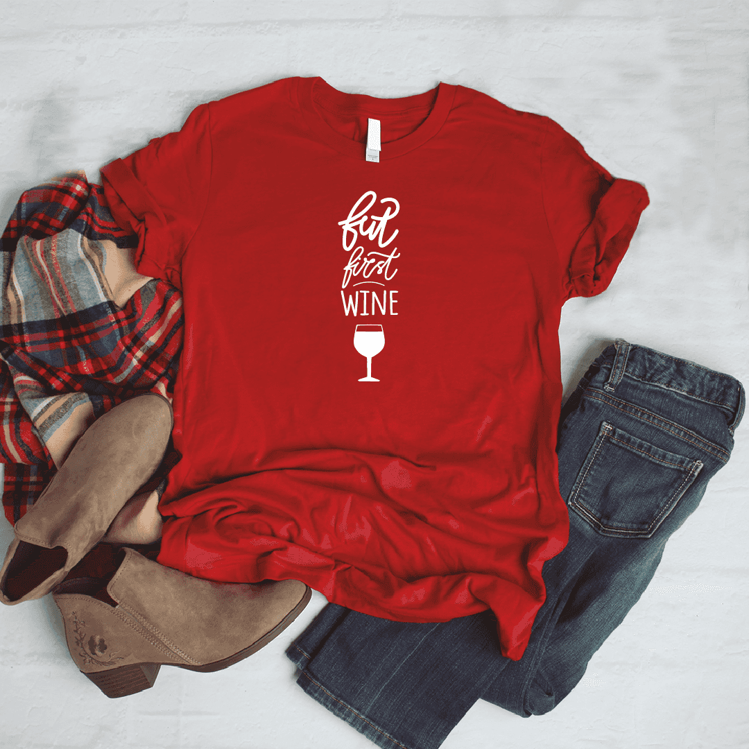 Camisa estampada tipo T- shirt But First Wine