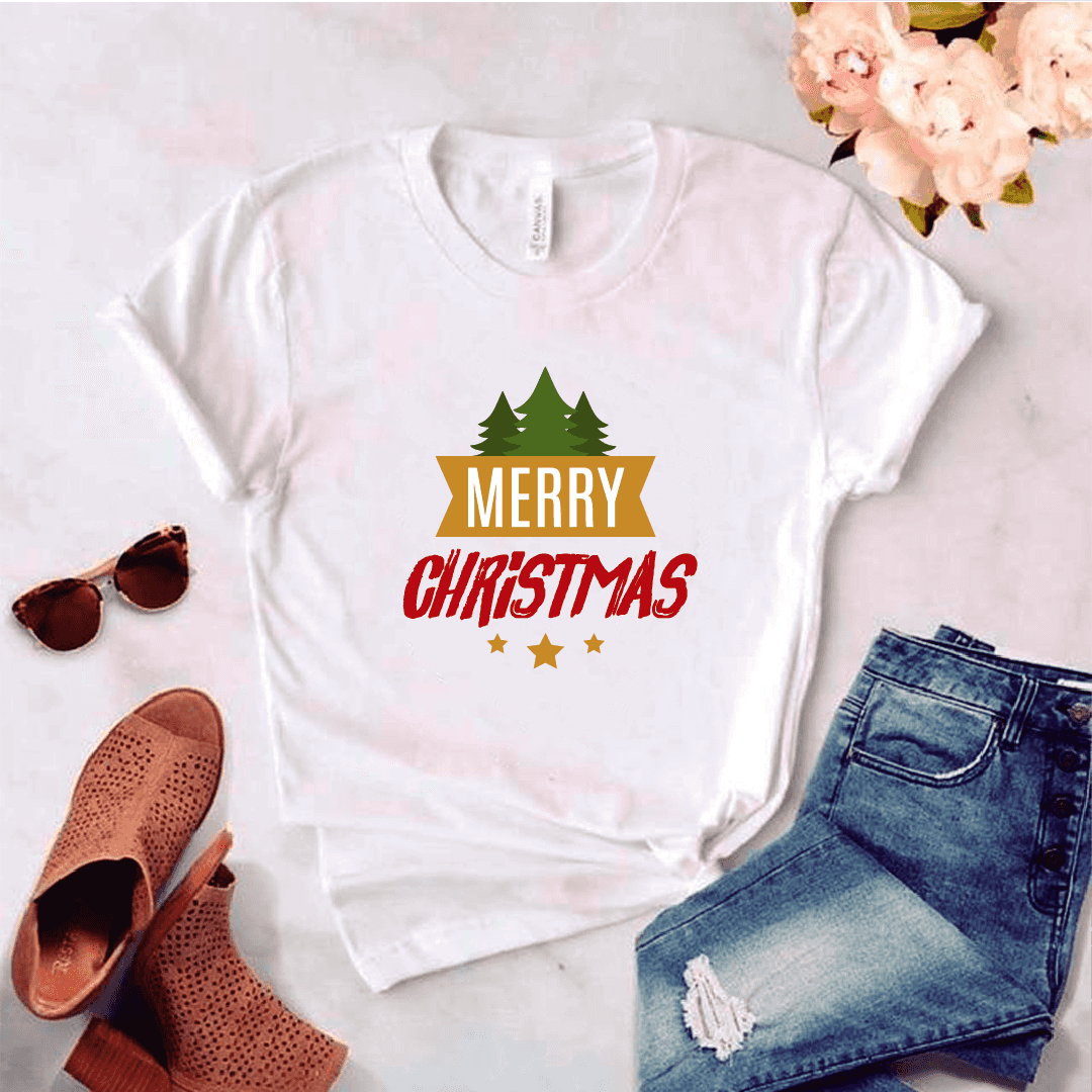 Camisa estampada tipo T-shirt (NAVIDAD) Merry Christmas