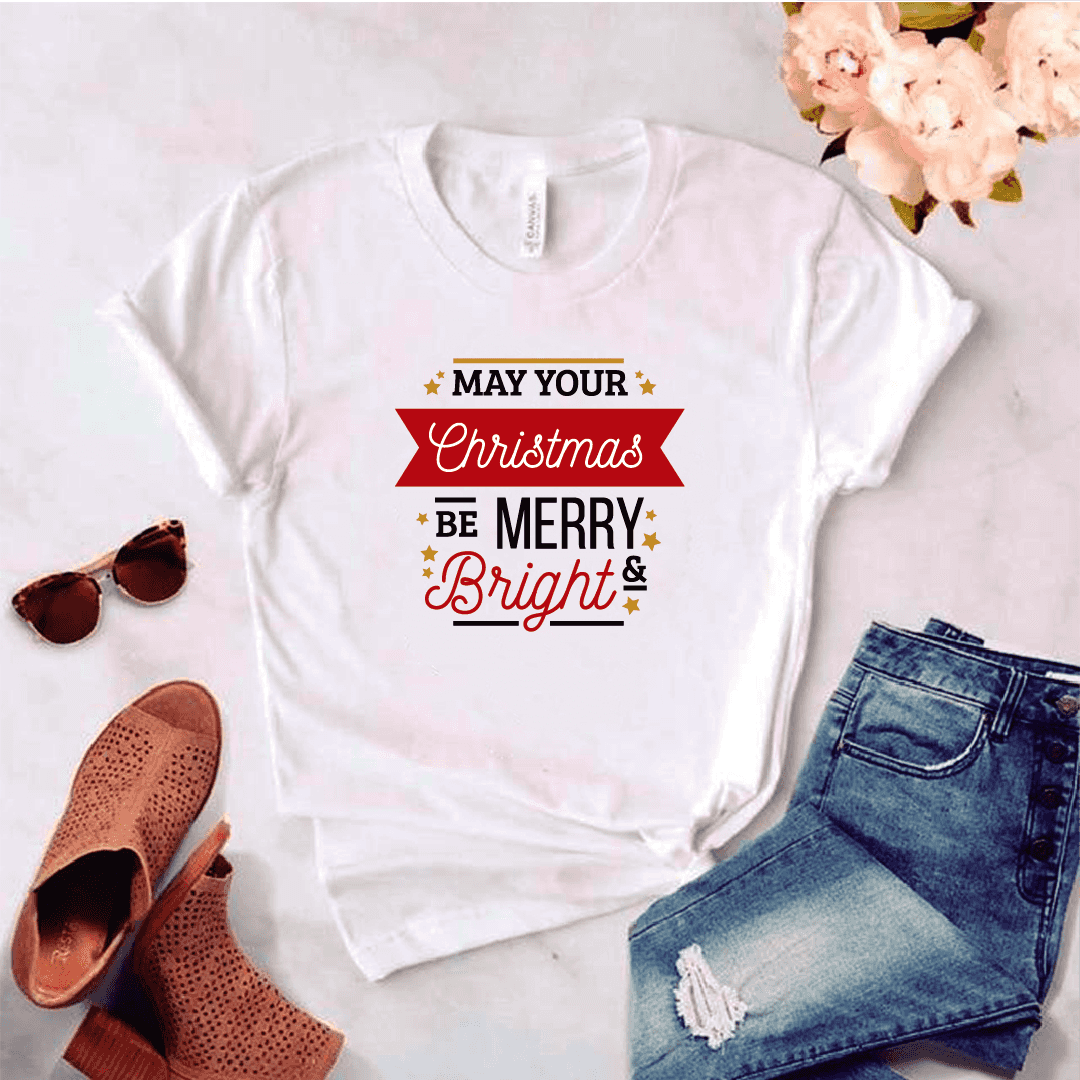 Camisa estampada tipo T-shirt (NAVIDAD) May your christmas
