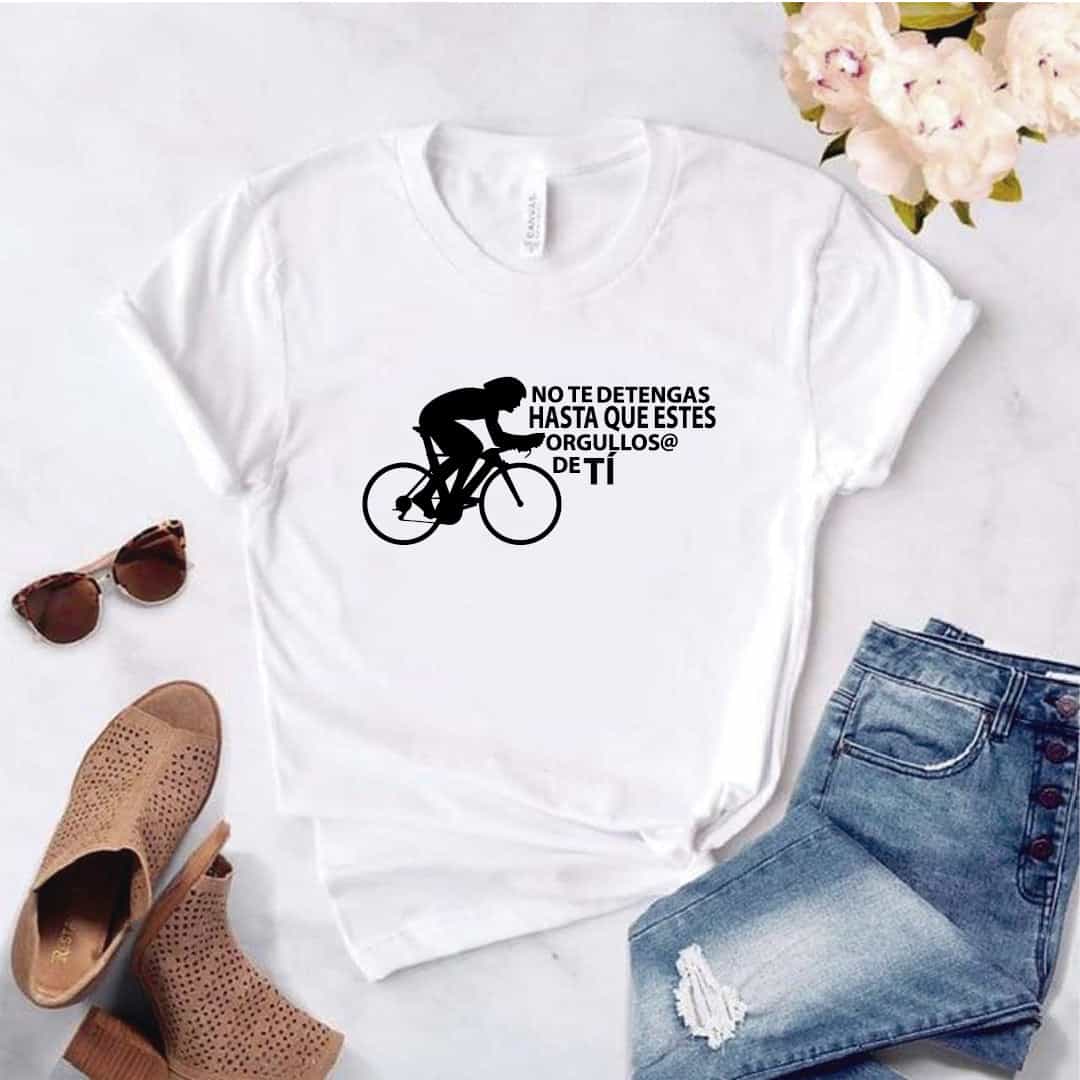 Camisa estampada  tipo T-shirt NO TE DETENGAS HASTA QUE ESTES ORGULLOSO