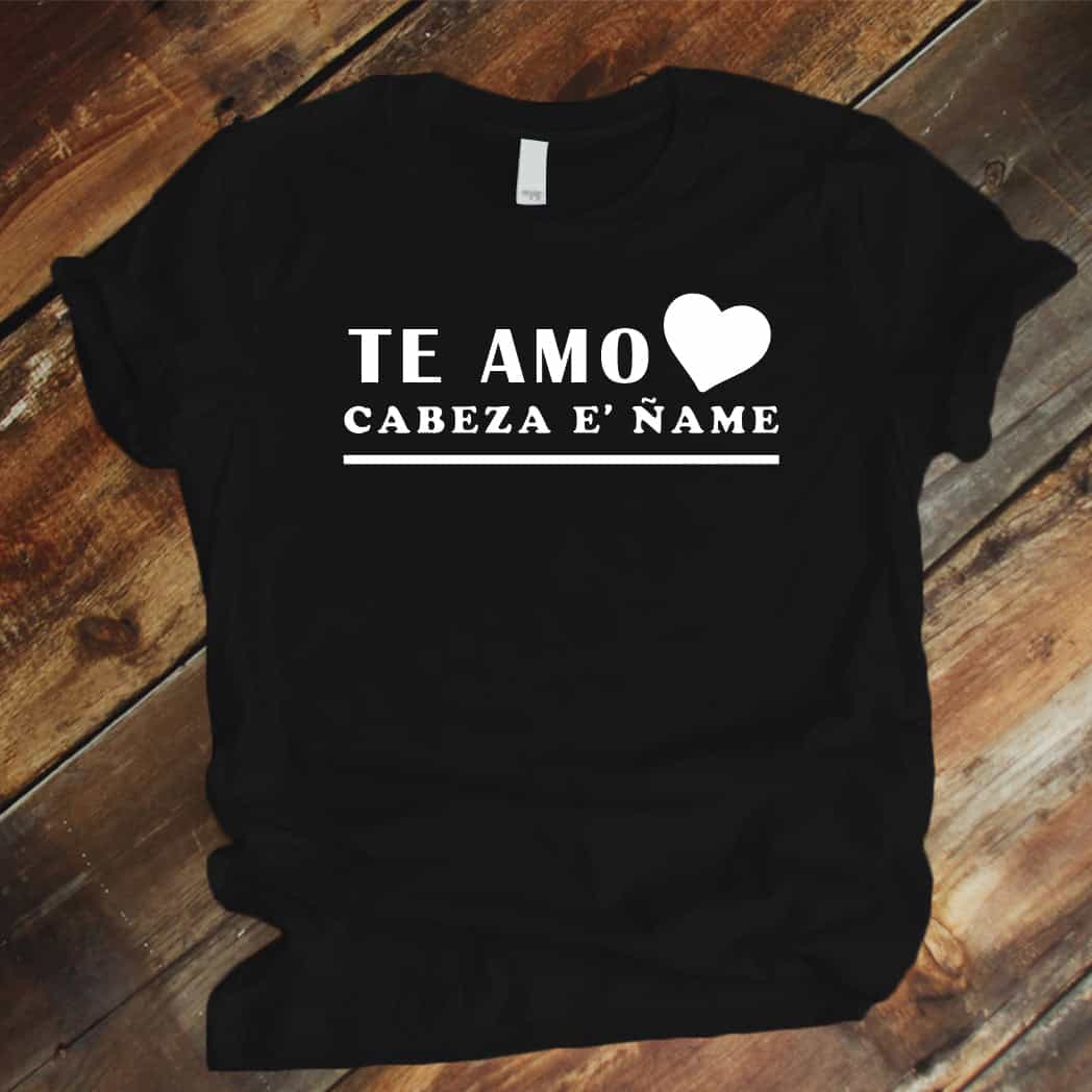Camiseta Estampada T-shirt Te amo cabeza de ñame