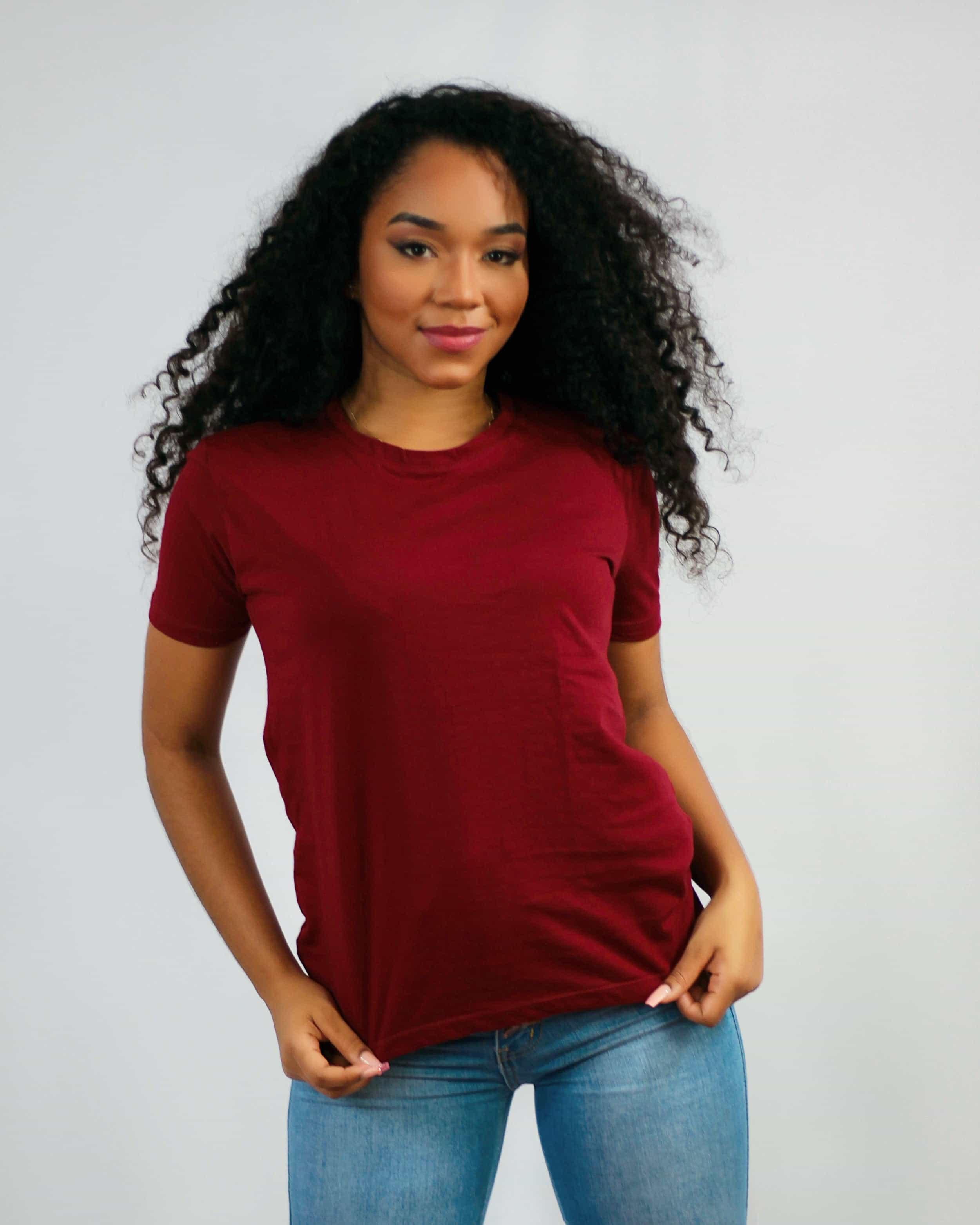 Camiseta tipo T-Shirt Vino Tinto