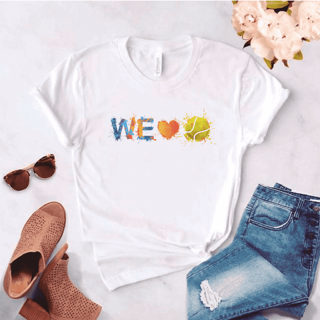 Camiseta estampada tipo T-shirt WE CORAZON PELOTA DE TENNIS (DEPORTES)