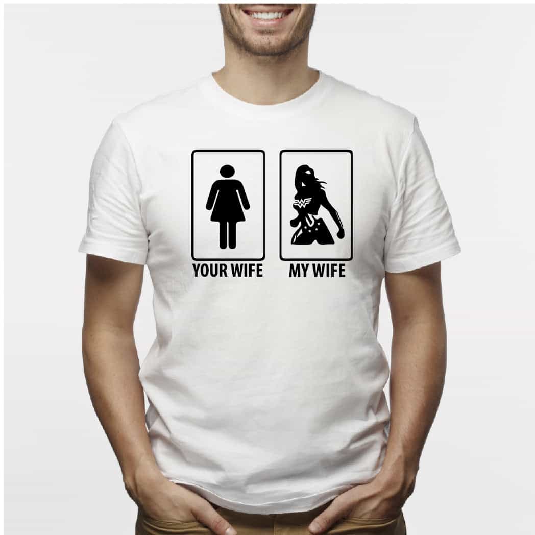 Camiseta estampada Hombre  T-shirt YOUR WIFE / MY WIFE