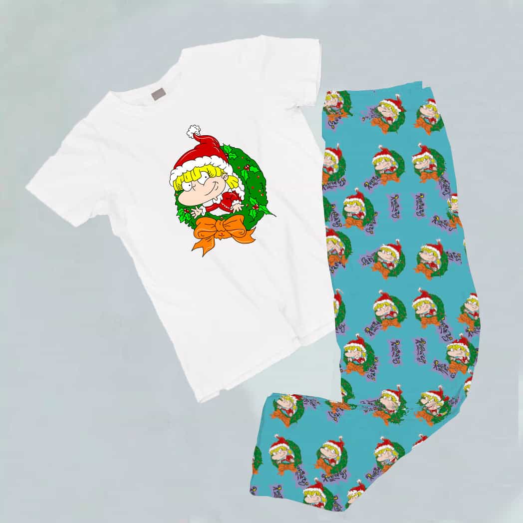Pijama estampada de pantalón Largo Angélica Pickles Navidad