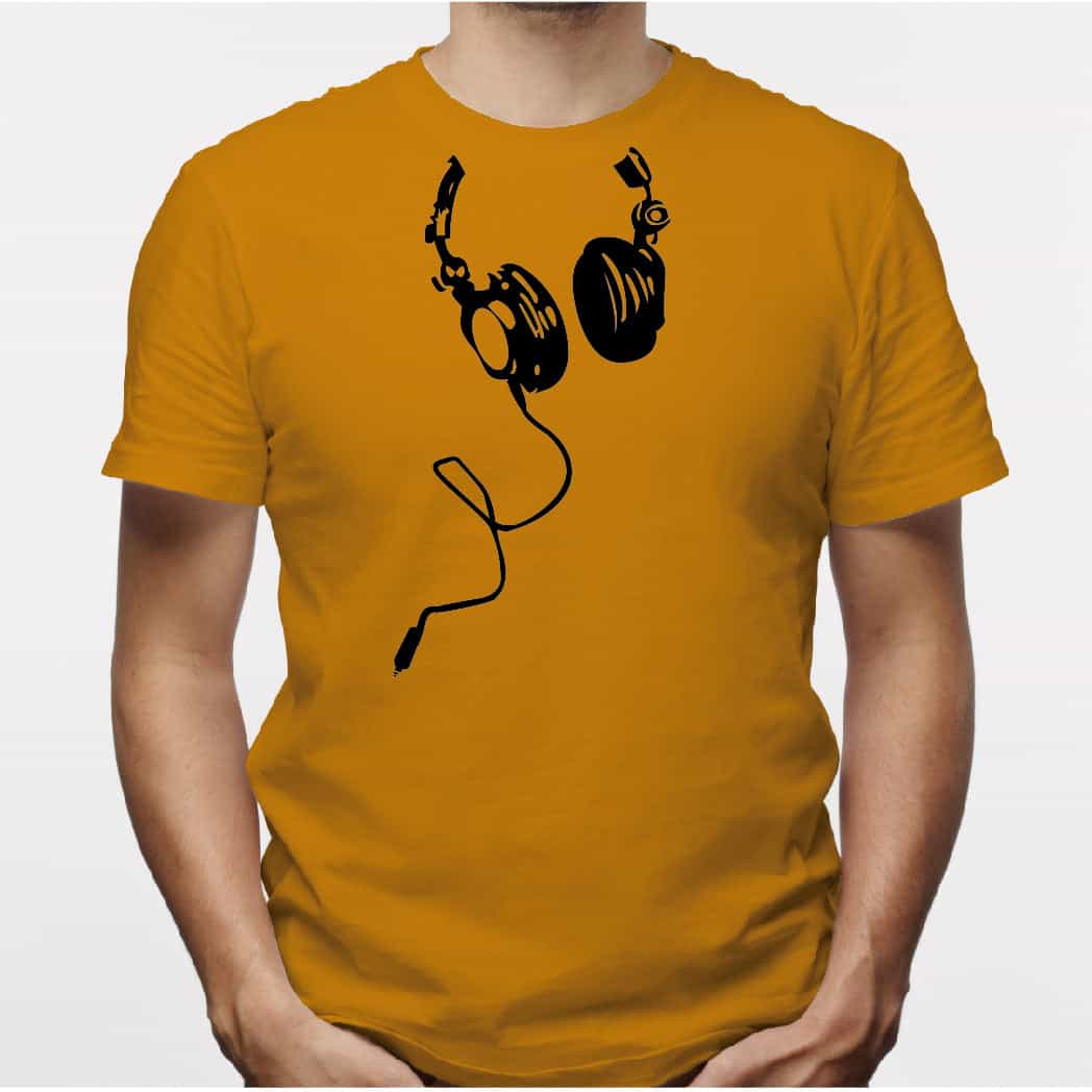 Camisa estampada para hombre  tipo T-shirt Audifonos