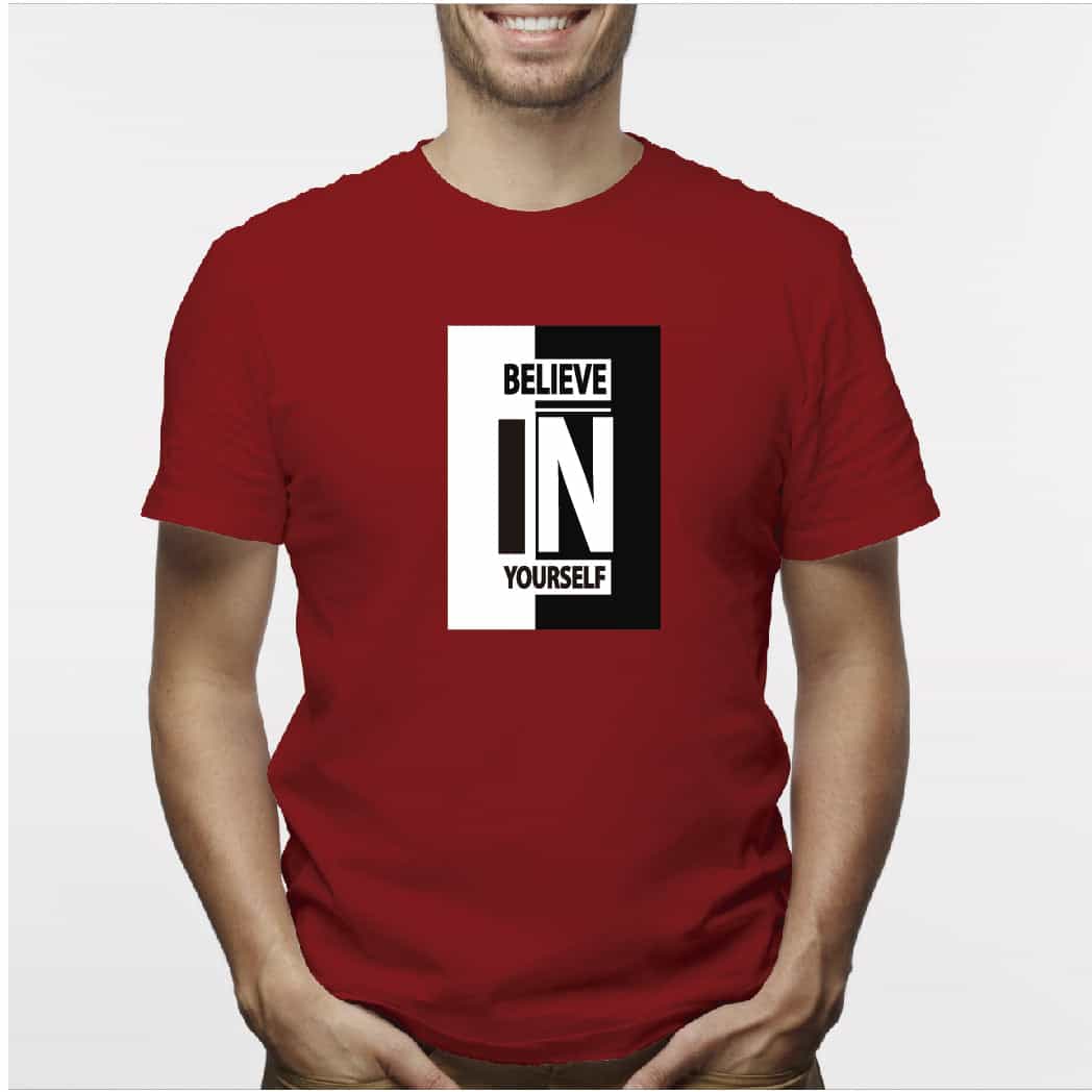 Camisa estampada para hombre  tipo T-shirt Believe in your self