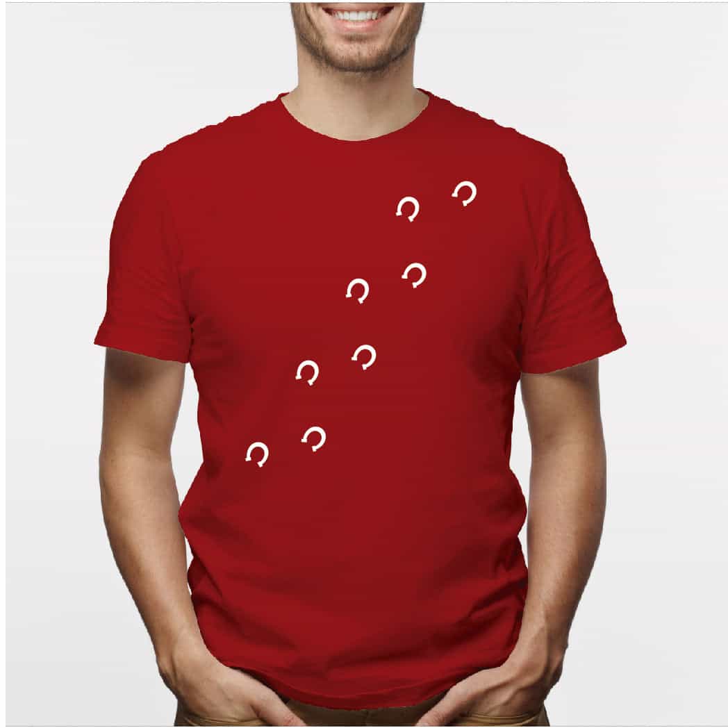 Camisa estampada para hombre  tipo T-shirt Huellas de Caballo