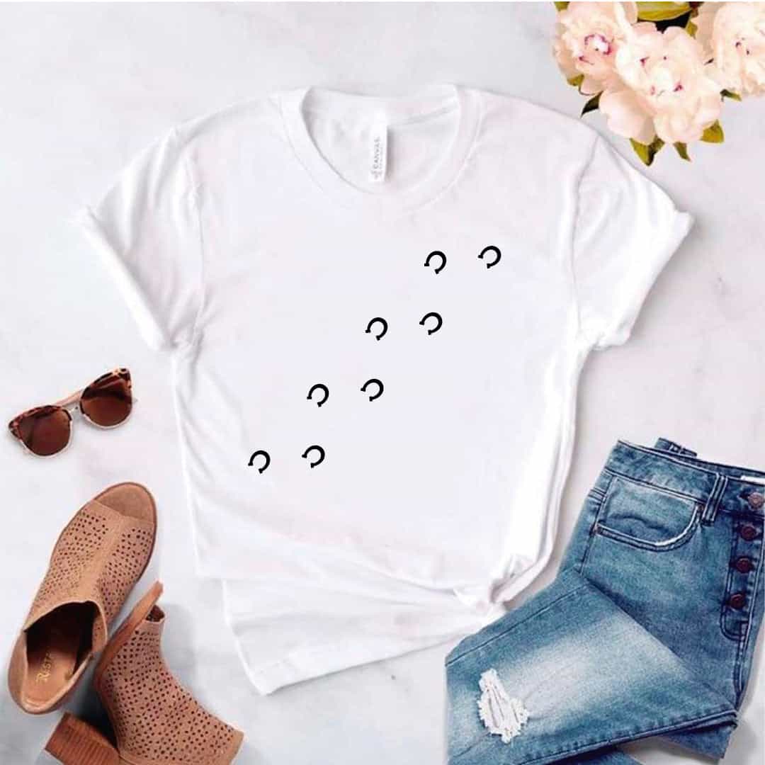 Camisa estampada tipo T- shirt Huellas de Caballo