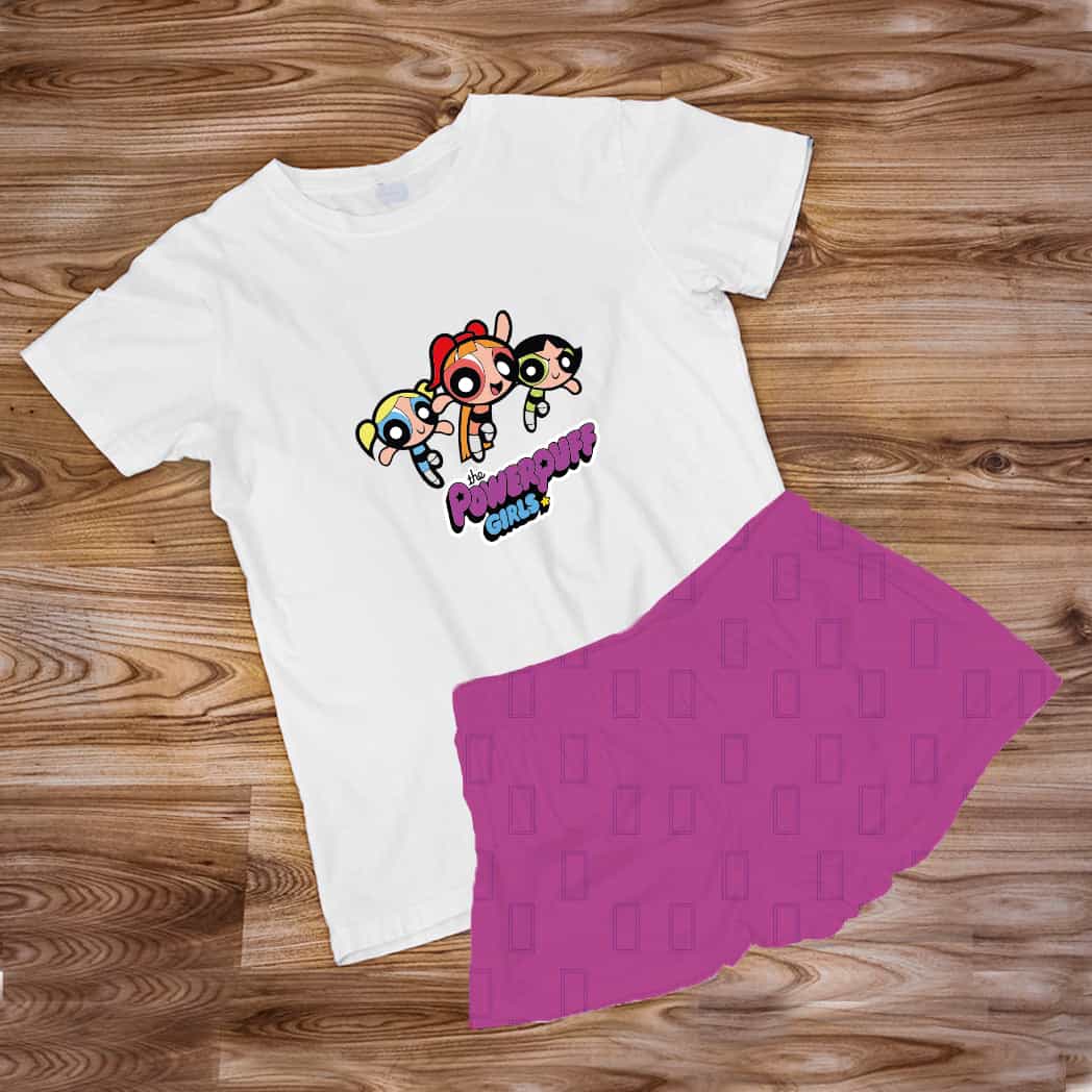 Pijama Estampada en poli algodón de Short chicas superpoderosas