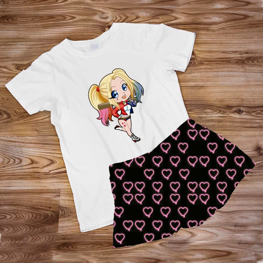 Pijama Estampada en poli algodón de Short HARLEY QUIN