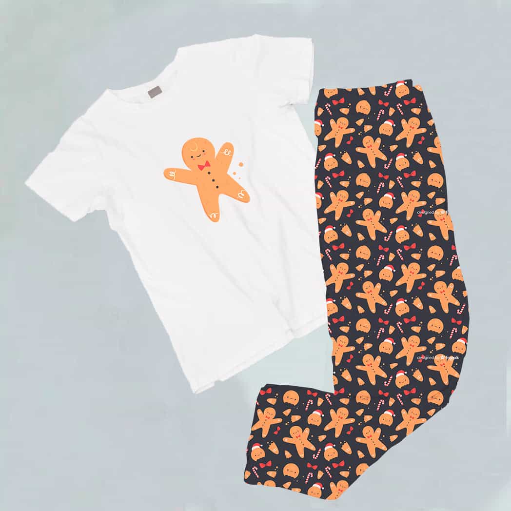 Pijama estampada de pantalón Largo Galleta Navideña