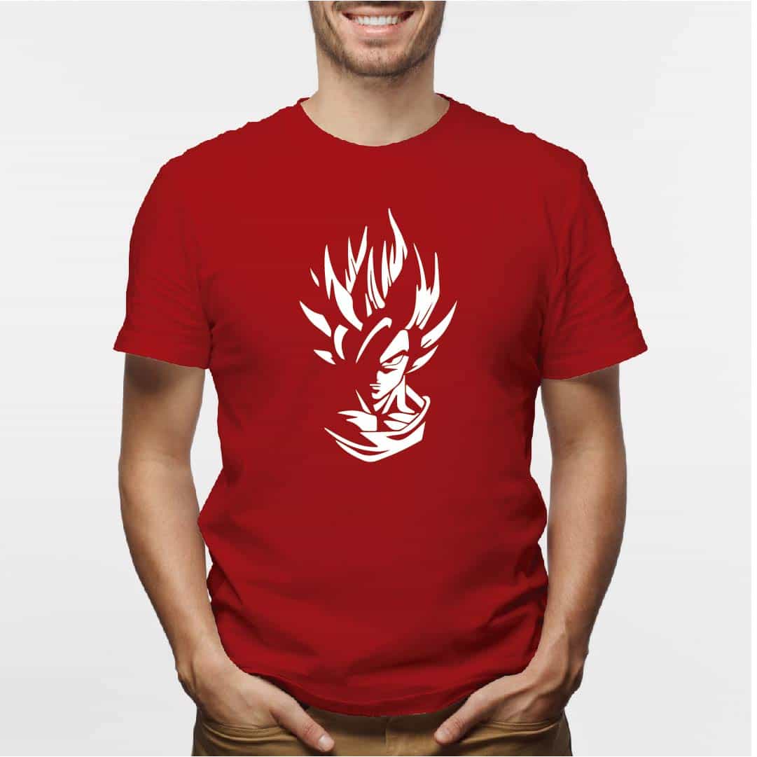 Camisa estampada para hombre  tipo T-shirt Goku Silueta Negativo