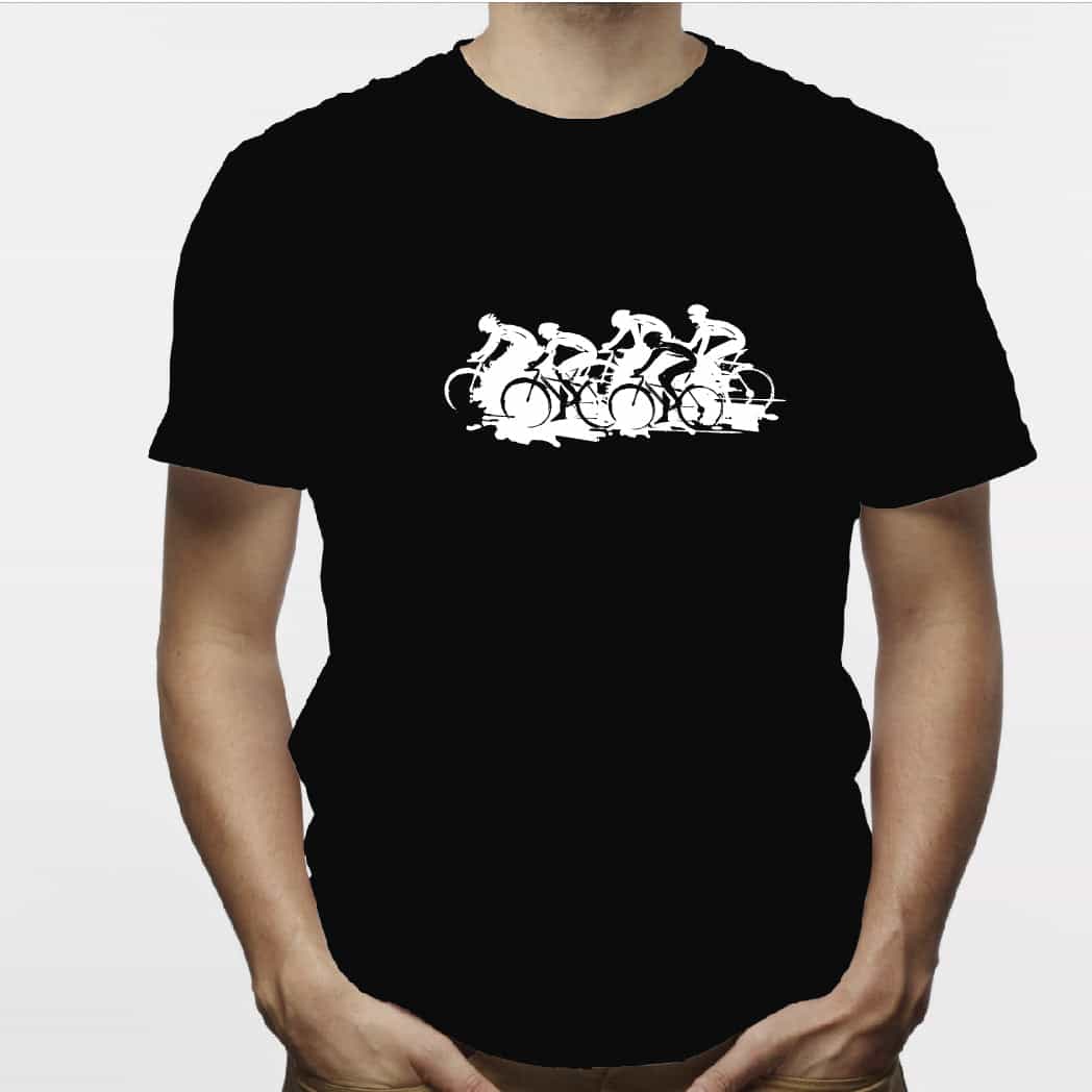 Camisa estampada para hombre  tipo T-shirt Grupo ciclistas
